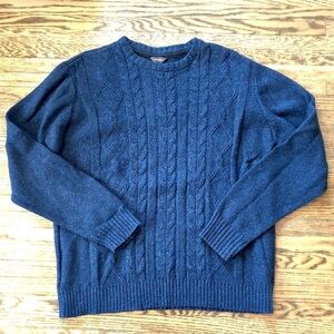 Denver Hayes Blue Cable Knit Sweater | L​​